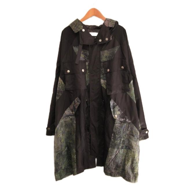 【中古】ファセッタズム FACETASM 23SS FOREST MODS COAT モッズコート チンストラップ 4 緑 グリーン 黒 ブラック