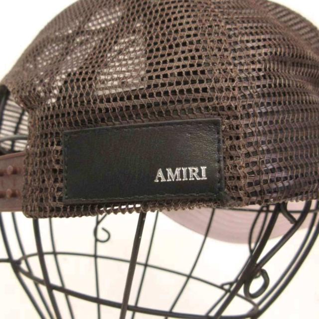 【中古】アミリ AMIRI 極美品 MA TRUCKER HAT エンブロイダリーロゴ キャップ メッシュ 茶 ブラウン メンズ_4