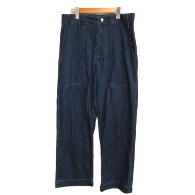 【中古】STUDIO NICHOLSON 23SS STRATA 8OZ JAPANESE DENIM INDIGO WASH ワイドデニムパンツ ジーンズ M