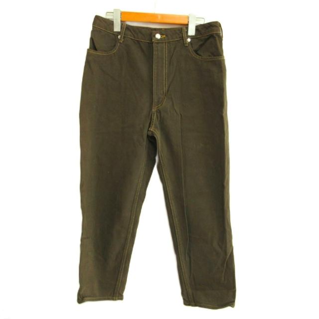 【中古】エコーズ ラッタ ECKHAUS LATTA USA製 ワークパンツ テーパード 32 ダークグリーン メンズ