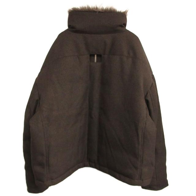 【中古】NULLUS 24AW 美品 BROWN COLLAR FUR DOWN JACKET ダウンジャケット フェイクファー 2 茶 ブラウン_1