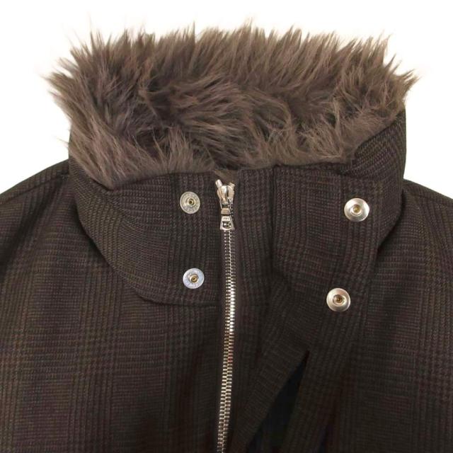 【中古】NULLUS 24AW 美品 BROWN COLLAR FUR DOWN JACKET ダウンジャケット フェイクファー 2 茶 ブラウン_5