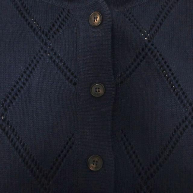 【中古】エゴンラボ EGONlab. DIAMOND KINT POLO ダイアモンド ニットポロ 半袖 M 紺 ネイビー メンズ_4
