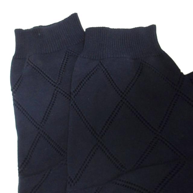 【中古】エゴンラボ EGONlab. DIAMOND KINT POLO ダイアモンド ニットポロ 半袖 M 紺 ネイビー メンズ_6