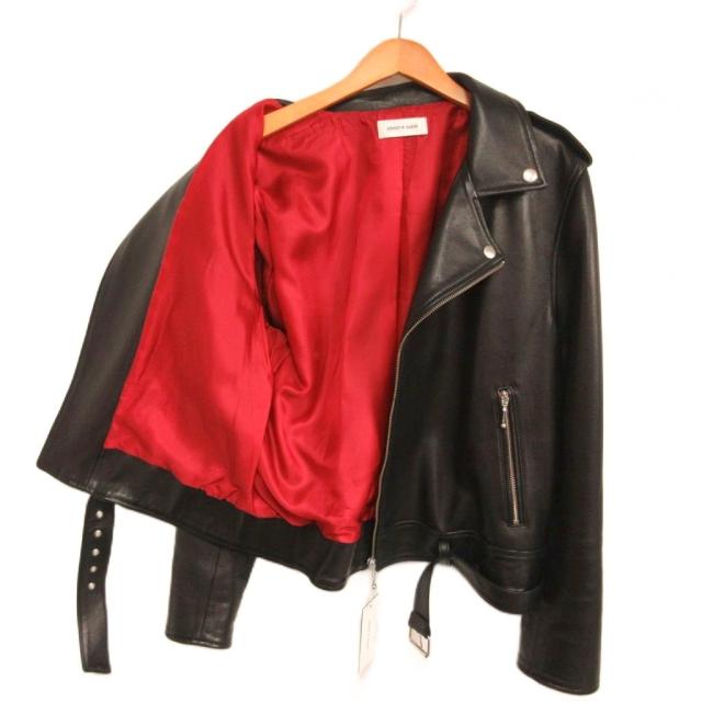 【中古】アーネストダブルベイカー ERNEST W. BAKER 25AW ライダース ジャケット ダブル ラムレザー L 黒 ブラック_2