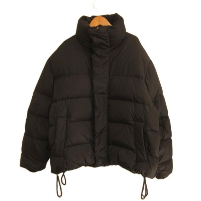 【中古】アンブッシュ AMBUSH ダウンジャケット ハイカラー ロゴ 比翼 M 黒 ブラック