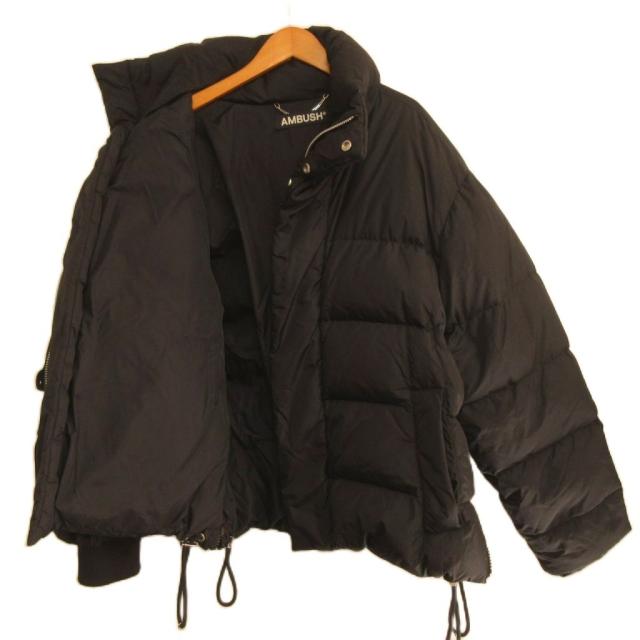 【中古】アンブッシュ AMBUSH ダウンジャケット ハイカラー ロゴ 比翼 M 黒 ブラック_2