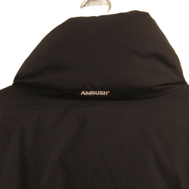 【中古】アンブッシュ AMBUSH ダウンジャケット ハイカラー ロゴ 比翼 M 黒 ブラック_5