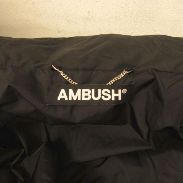 【中古】アンブッシュ AMBUSH ダウンジャケット ハイカラー ロゴ 比翼 M 黒 ブラック_7