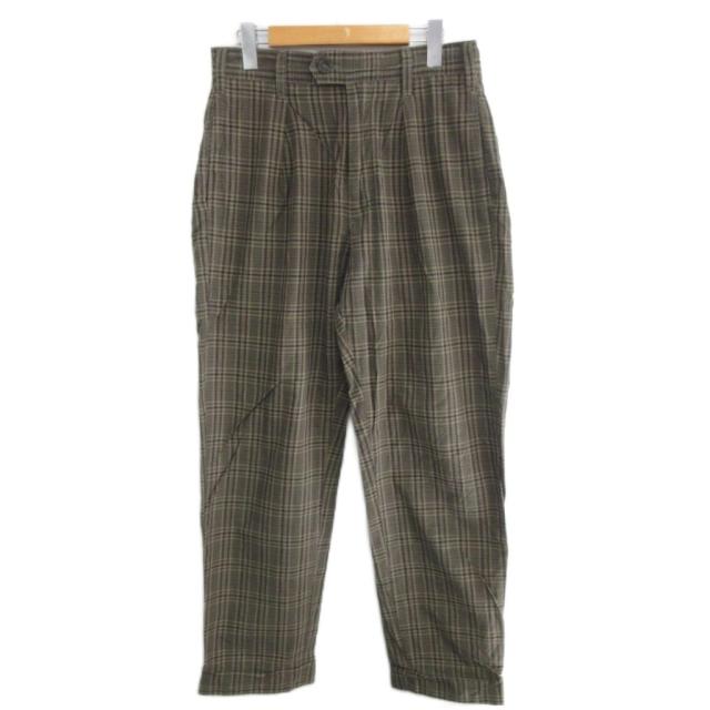 【中古】Engineered Garments CARLYLE PANTS カーライルパンツ スラックス チェック柄 USA製 XS グリーン系 メンズ