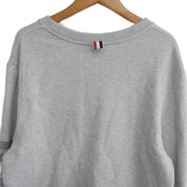【中古】トムブラウン THOM BROWNE 現行 クラシック ループバック 4-BAR スウェット トレーナー グレー 約M IBO96_3
