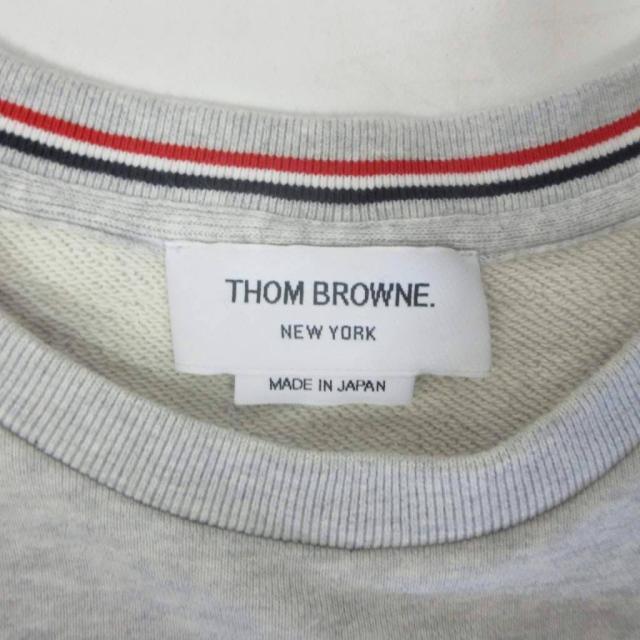 【中古】トムブラウン THOM BROWNE 現行 クラシック ループバック 4-BAR スウェット トレーナー グレー 約M IBO96_5