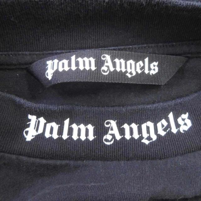 【中古】パームエンジェルス PALM ANGELS ネックバックロゴプリント モックネックTシャツ 半袖 M 黒 ブラック_5