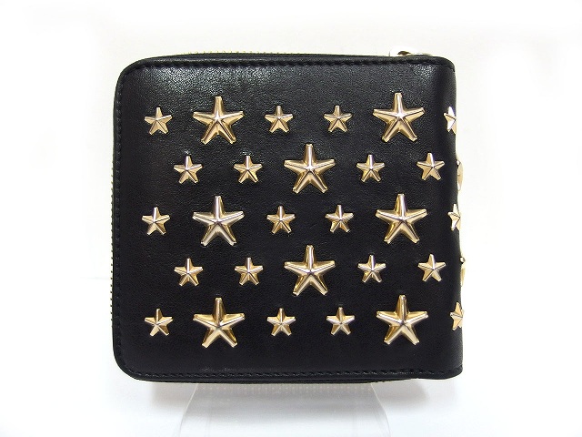 中古 ジミーチュウ Jimmy Choo 財布 二つ折り スタッズ ファスナー Lawrence レザー ブラック ゴールド C メンズの通販はau Pay マーケット ブランド古着のベクトル