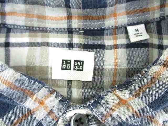 中古 ユニクロ Uniqlo シャツ 七分袖 チェック トップス ネイビー グレー M メンズの通販はau Pay マーケット ブランド古着のベクトル