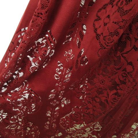 中古 レキサミ Rekisami ワンピース ロング 長袖 フレア レース ボルドー 紫 1 E6 レディースの通販はau Pay マーケット ブランド古着のベクトル