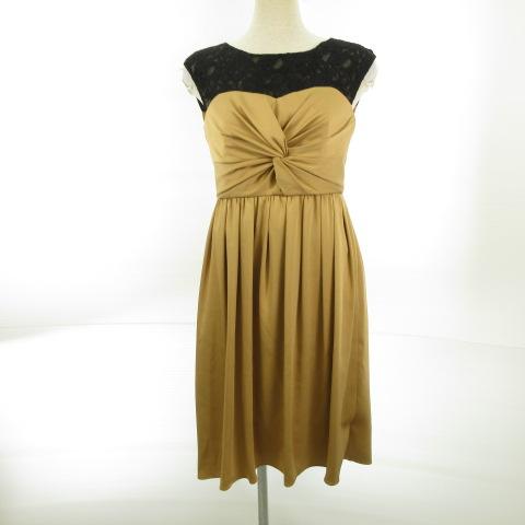 中古 ナノユニバース Traumerei ワンピース ドレス ノースリーブ 膝丈 フレア レース ベージュ 黒 38 レディースの通販はau Pay マーケット ブランド古着のベクトル