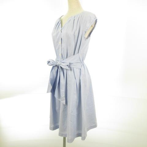 中古 ストロベリーフィールズ Strawberry Fields シャツワンピース 膝丈 ノースリーブ フレア 水色 レディースの通販はau Pay マーケット ブランド古着のベクトル