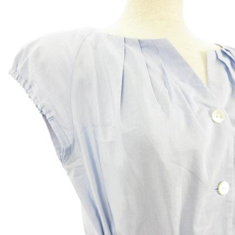 中古 ストロベリーフィールズ Strawberry Fields シャツワンピース 膝丈 ノースリーブ フレア 水色 レディースの通販はau Pay マーケット ブランド古着のベクトル