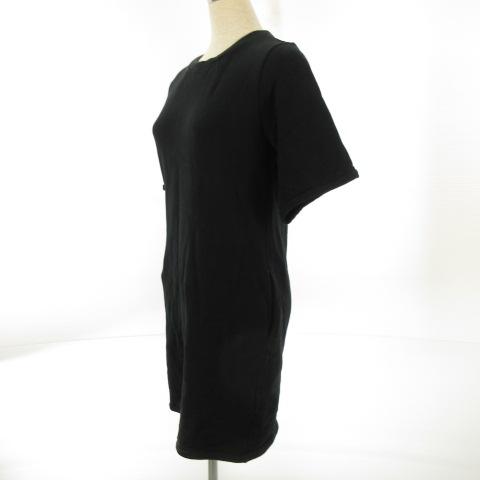 中古 ジーヴィージーヴィー G V G V カットソー ワンピース ミニ スウェット地 半袖 黒 S E603 レディースの通販はau Pay マーケット ブランド古着のベクトル