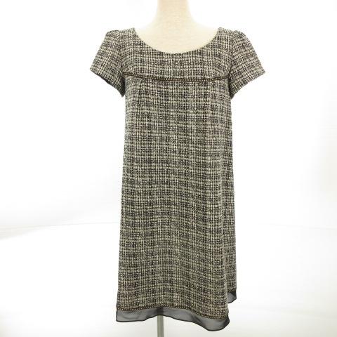 中古 ジャイロ Jayro ワンピース ミニ 半袖 ツイード 白 黒 M 73 レディースの通販はau Pay マーケット ブランド古着のベクトル