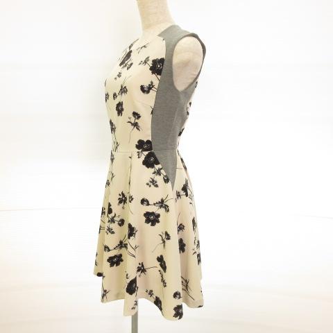 中古 フレイアイディー Fray I D ワンピース 膝丈 フレア ノースリーブ 花柄 オフホワイト グレー 黒 0 レディースの通販はau Pay マーケット ブランド古着のベクトル