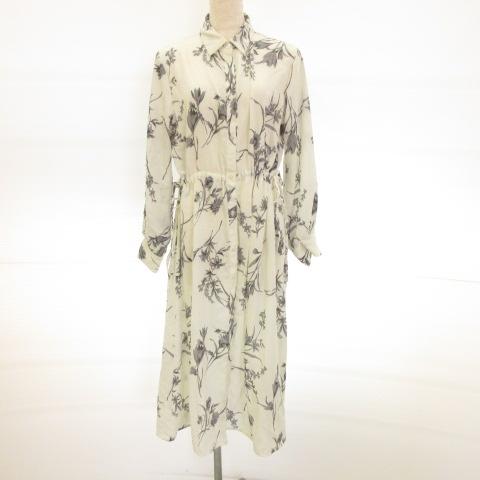 中古 ビス Vis Color シャツワンピース ロング 長袖 花柄 白 グレー F E798 レディースの通販はau Pay マーケット ブランド古着のベクトル