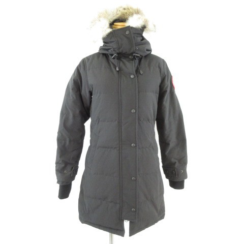 【中古】カナダグース CANADA GOOSE SHELBURNE シェルバーンパーカー ダウンコート ロング 3802LA XS 黒  レディース｜au PAY マーケット