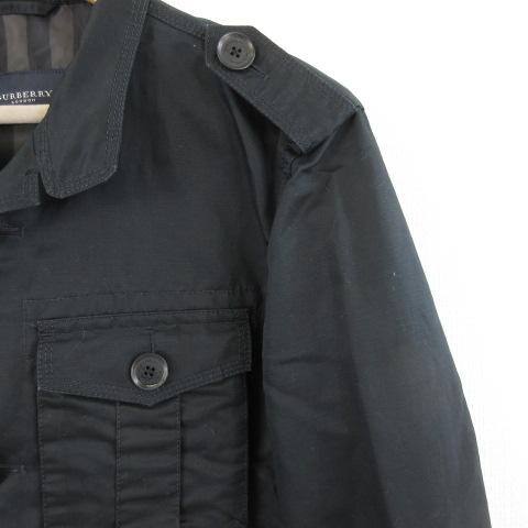 【中古】バーバリー ロンドン BURBERRY LONDON ジャケット 長袖 薄手 リネン混 紺 L *E722 メンズの通販は
