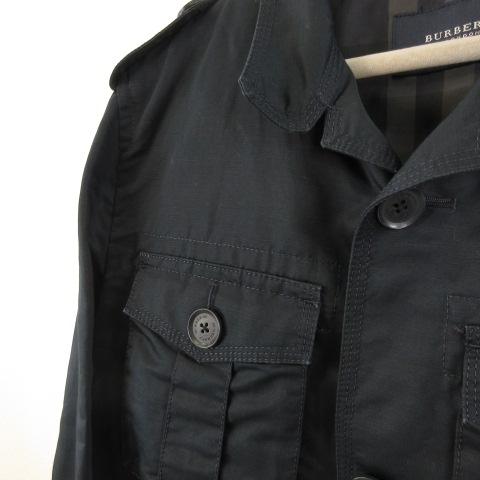 【中古】バーバリー ロンドン BURBERRY LONDON ジャケット 長袖 薄手 リネン混 紺 L *E722 メンズの通販は