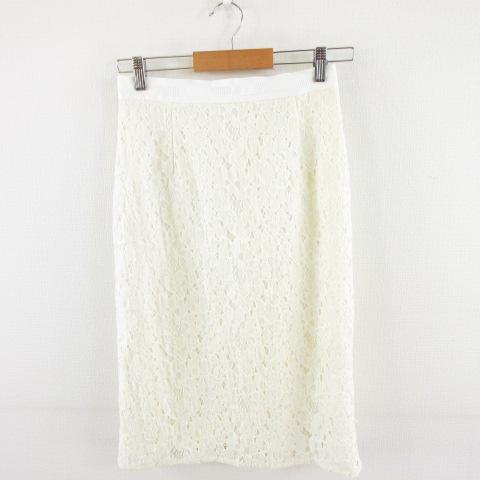 未使用タグ付き　VICKY ホワイト タイトスカート ひざ丈 36 未使用タグ付】 リネン混 ひざ丈タイトスカート 定価¥18700 白