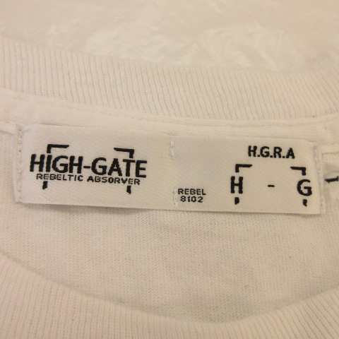 中古】ハイゲート HIGH-GATE カットソー Tシャツ 長袖 ロンT プリント