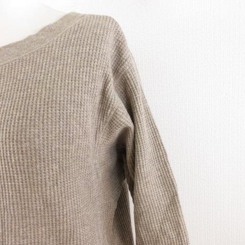 中古】ユニクロ UNIQLO ワッフルクルーネックT カットソー 七分