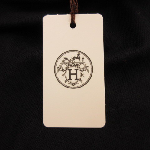 【中古】未使用品 エルメス HERMES カットソー Tシャツ 半袖 ハローミスターファリエール 紺 S *T418 メンズ