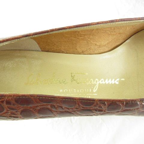 中古】サルヴァトーレフェラガモ Salvatore Ferragamo パンプス 型押し