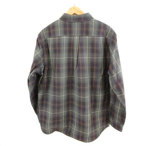 【中古】エルエフワイティー LFYT フランネルシャツ チェック 長袖 ロゴ刺繍 LA220202 緑 XL *T76 メンズ_1