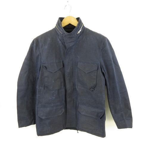 【中古】コリドー Corridor オイルドジャケット M65 ジップアップ 長袖 紺 S *A440 メンズ