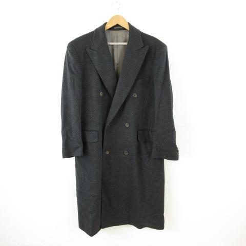 【中古】Selected ロングコート 長袖 チャコールグレー M *T782 メンズ