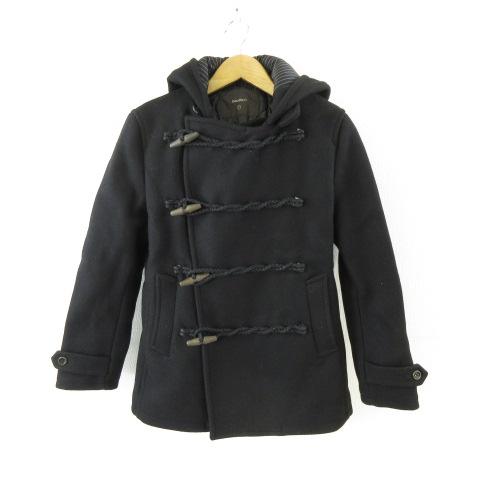 【中古】ジャマリコ JAMARICO ダッフルコート 長袖 ハーフ丈 黒 1 *A811 レディース