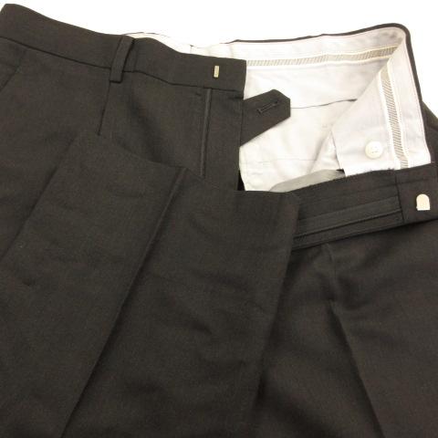 【中古】Ariston's スーツ セットアップ テーラードジャケット ロングパンツ スラックス 黒 *T317 メンズ_6
