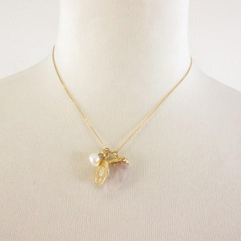 【中古】ハーリップトゥ Her lip to マルチチャームネックレス パール ゴールド *A87 レディース