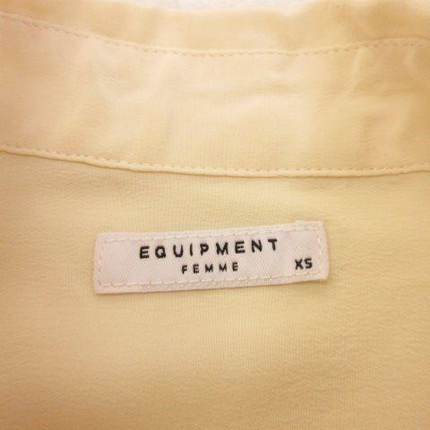 中古】エキプモン EQUIPMENT シルクシャツ ブラウス 長袖 オフホワイト