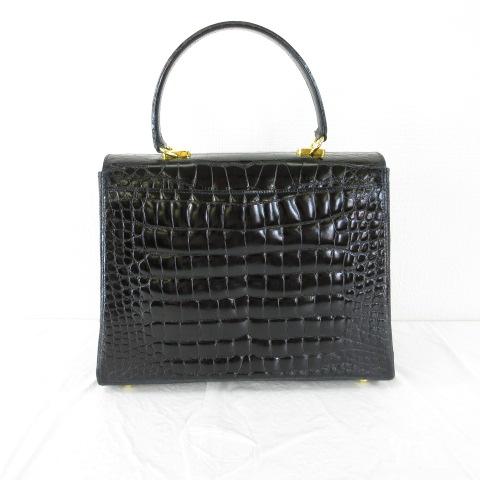 中古】クリエーションルセ CREATION LUSSET ハンドバッグ クロコダイル