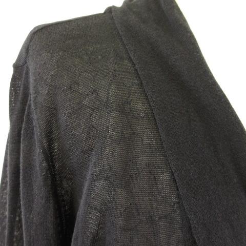 other - アルバロッサ alba Rossa カーディガン 長袖 レース 黒 44 中古】アルバロッサ alba Rossa カーディガン 長袖 レース 黒 44 *T456
