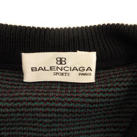 【中古】バレンシアガ BALENCIAGA SPORTS ニット セーター 長袖 黒 L *T541 ☆AA★ メンズ_2