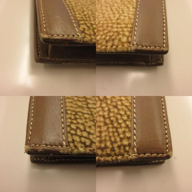 【中古】ボルボネーゼ BORBONESE by redwall クラッチペダル御徒面子 なめし革 茶 *T318 レディース