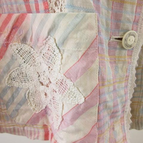 中古】ロッサ ROSSA ジャケット 長袖 レース オフホワイト ピンク 44