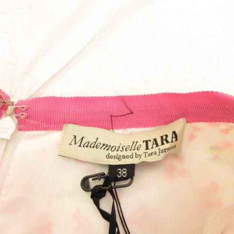 【中古】マドモアゼルタラ MademoiselleTARA ミニスカート フレア 花柄 ピンク 白 38 *A712 レディース_2