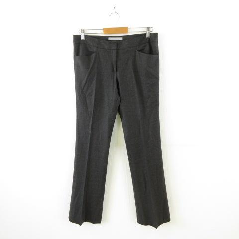 【中古】セオリーリュクス theory luxe ウールパンツ スラックス ストレッチ グレー 40 *A603 レディース