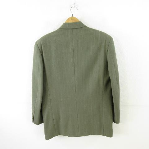 【中古】タケオキクチ TAKEO KIKUCHI ダブルスーツ セットアップ テーラード 長袖 緑 *A98 メンズ_1